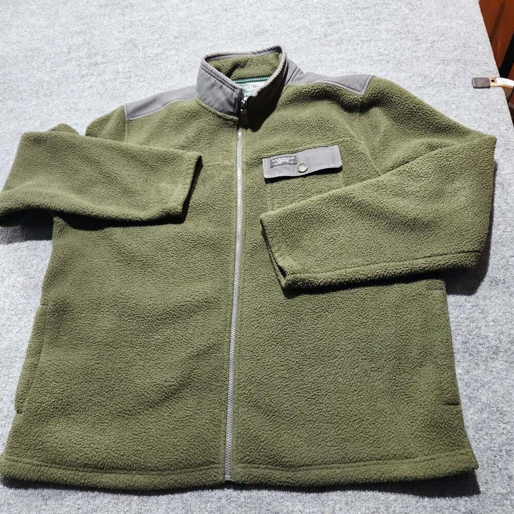 G.H. Bass & Co. Full Zip Fleece Jacket Size XXL Green